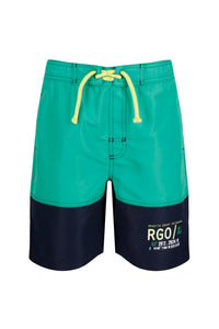 Regatta Childrens/Boys Shaul II Swim Shorts (Jellybean Green/Navy)