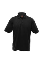 Load image into Gallery viewer, UCC 50/50 Mens Heavweight Plain Pique Short Sleeve Polo Shirt (Black)