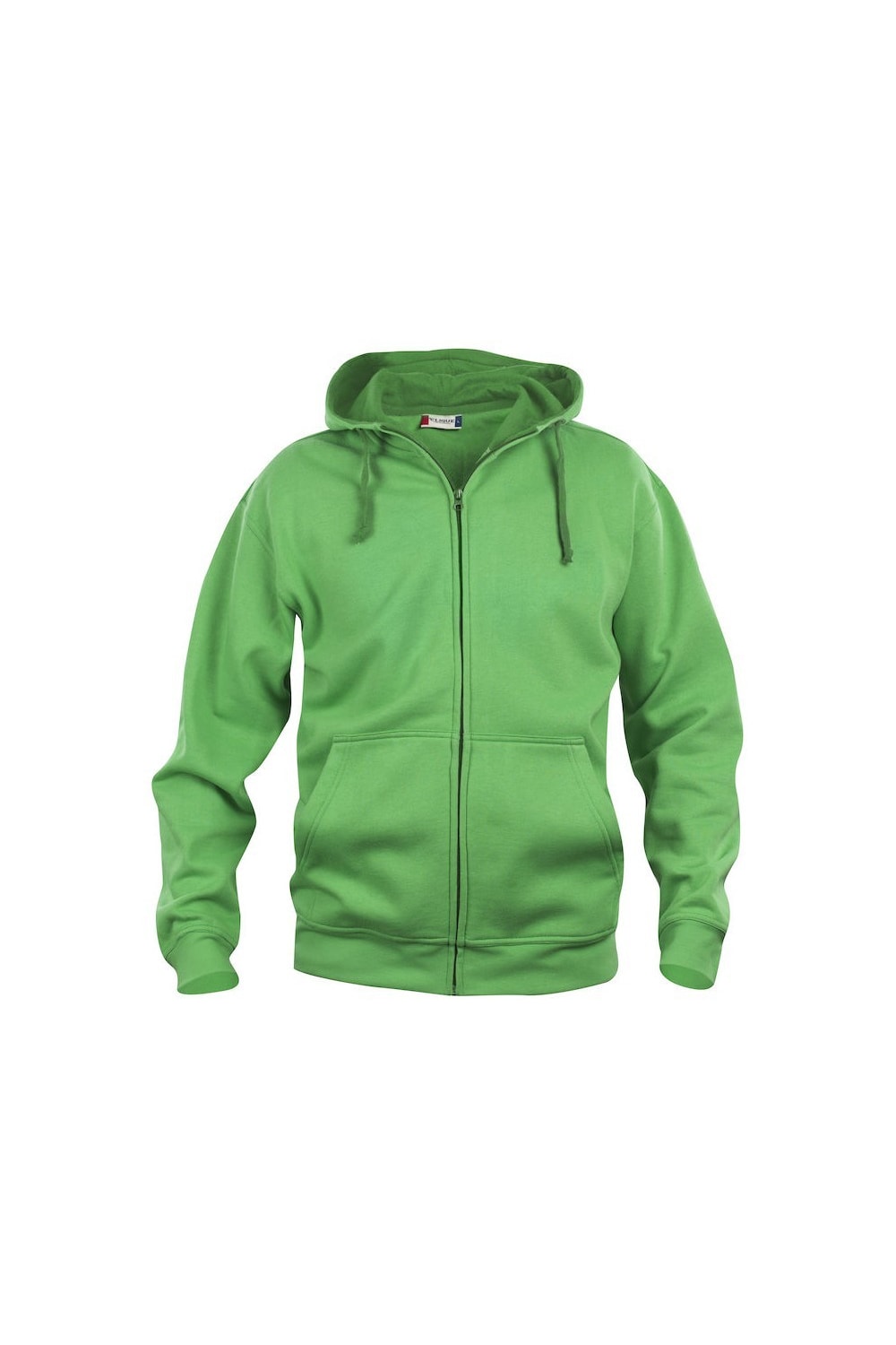 Mens Basic Full Zip Hoodie - Apple Green