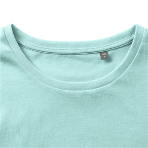 Russell Mens Organic Short-Sleeved T-Shirt (Aqua Blue)
