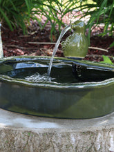 Load image into Gallery viewer, Sunnydaze Dove Glazed Ceramic Outdoor Solar Water Fountain - 7 in