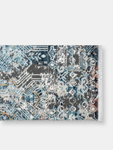 Azure Contemporary and Abstract Area Rug