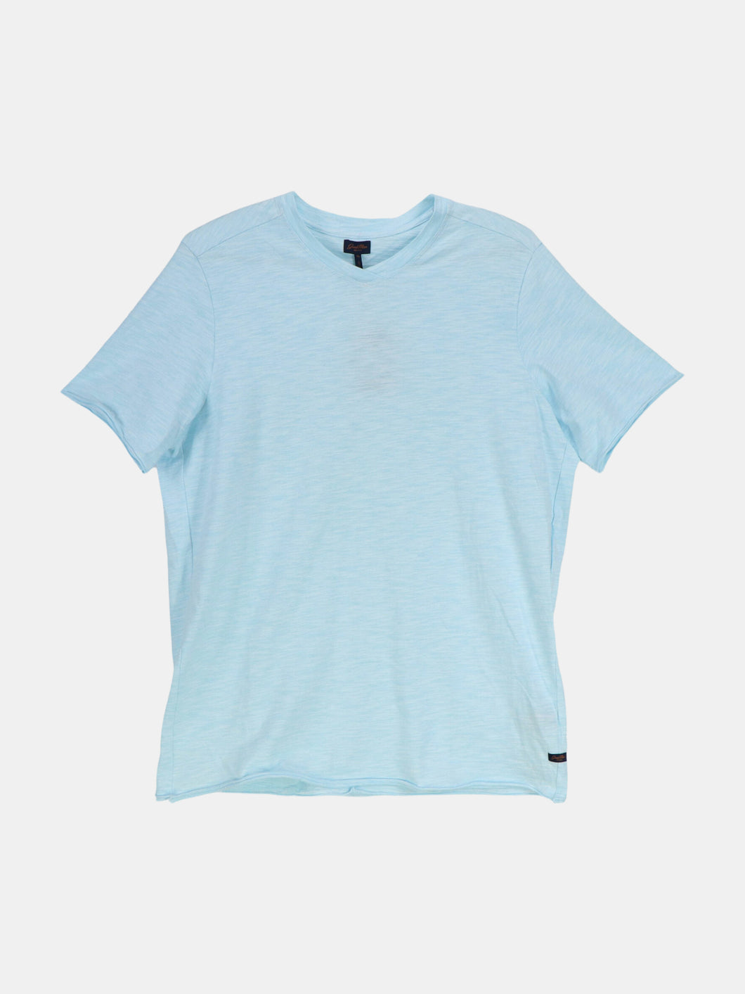 Good Man Brand Men's Blue Topaz Modern Shinjuku Stripe Vee Graphic T-Shirt