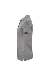 Womens/Ladies Organic Cotton Polo Shirt - Grey Melange
