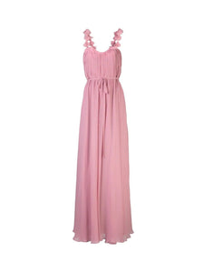 Off-the-Shoulder Solid Chiffon Gown
