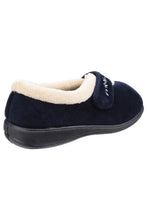 Load image into Gallery viewer, Womens/Ladies Capa Floral Touch Fasten Slippers - Navy