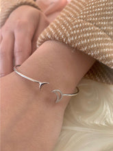 Load image into Gallery viewer, Date Night Double Crescent Adjustable Diamond Cuff In Sterling Silver
