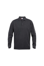 Load image into Gallery viewer, Clique Mens Classic Lincoln Long-Sleeved Polo Shirt (Black/Gray)