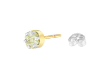Load image into Gallery viewer, 14K Yellow Gold 1/2 Cttw Diamond Stud Earrings