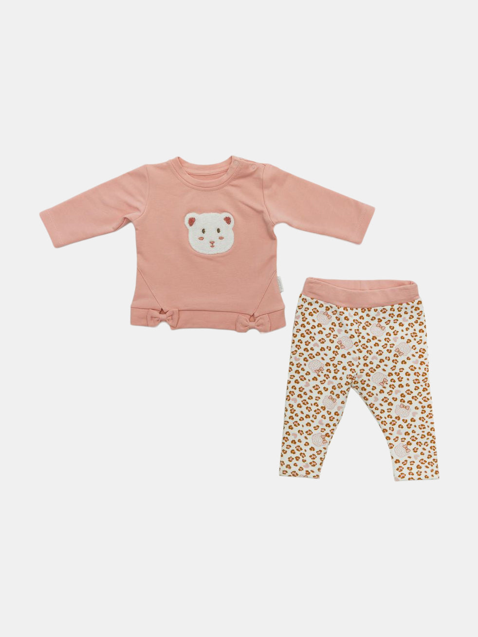 Pink Cute Leopard Outfit Set