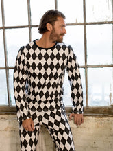 Load image into Gallery viewer, Mens Loose Fit Argyle Print Pajamas