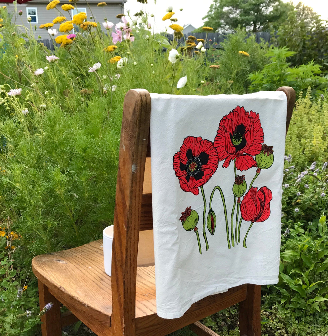 Poppies Tea Towel