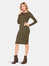 Load image into Gallery viewer, Long Sleeve Bodycon Midi Dress | Floral