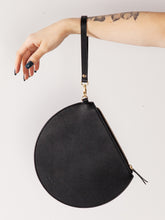 Load image into Gallery viewer, 3/4 Moon Clutch in Black