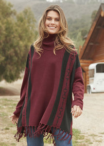 Turtleneck Poncho Sweater