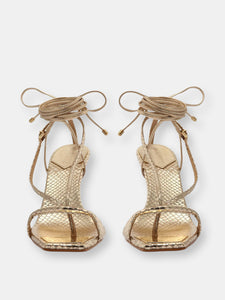 Vikki Metallic Leather Sandal