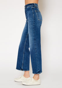 Queen Wide Leg Crop Jeans In Kingman