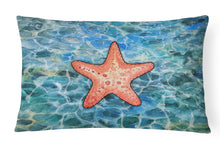 Load image into Gallery viewer, 12 in x 16 in  Outdoor Throw Pillow Starfish Canvas Fabric Decorative Pillow