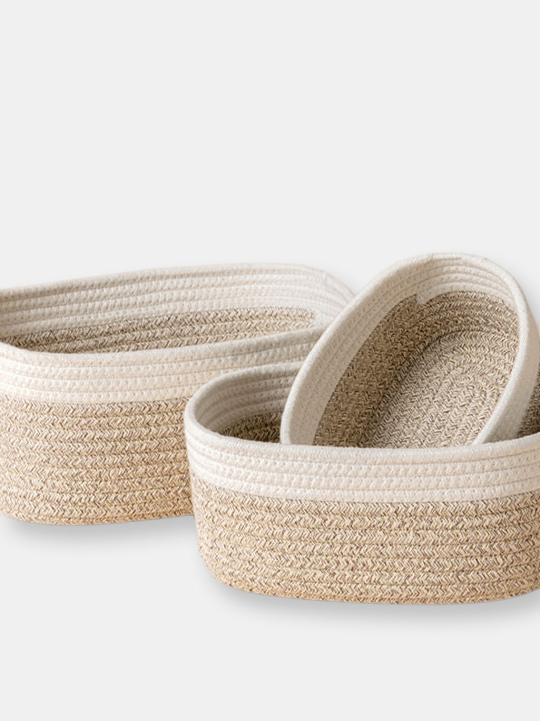 Montrésor White & Desert Cotton Rope Storage Baskets
