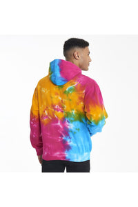 Unisex Rainbow Tie Dye Pullover Hoodie - Multi Rainbow