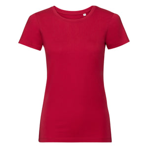 Russell Womens/Ladies Authentic Pure Organic Tee (Classic Red)