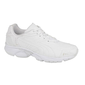 Puma Axis/Hahmer Junior Lace Non-Marking Trainer / Big Boys Trainers /Sports (White)