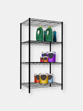 Load image into Gallery viewer, 4 Tier Steel Wire Shelf, Black