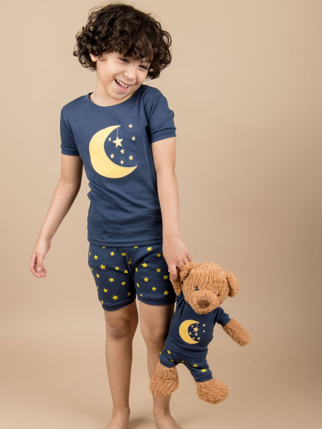 Matching Girl and Doll Short Moon & Stars Pajamas