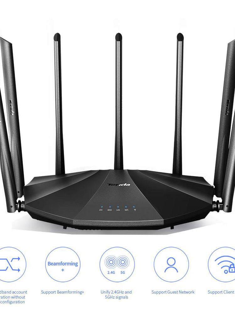 Tenda AC23 AC2100 Smart WiFi Router - Dual Band Gigabit Wireless (up to 2033 Mbps) Compatible with Alexa