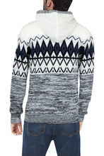 Load image into Gallery viewer, Color Block Pattern Hooded Sweater