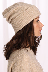 Wool Blend Cable Hat