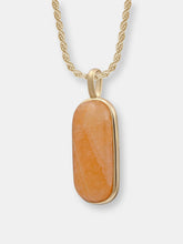 Load image into Gallery viewer, Yellow Lace Agate Tag in 14K Yellow Gold Plated Sterling Silver