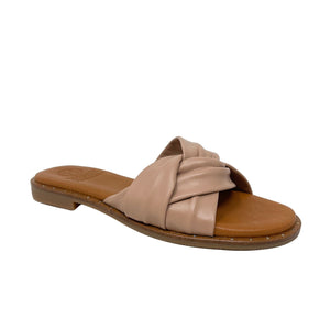 Aglaya Leather Flat Sandal