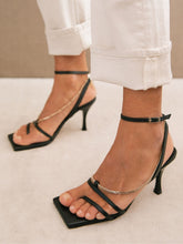 Load image into Gallery viewer, Straps Chain Leather Sandals