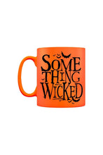 Load image into Gallery viewer, Grindstore Something Wicked Halloween Mug (Neon Orange/Black) (One Size)