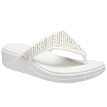 Load image into Gallery viewer, Womens/Ladies Monterey Shimmer Sandals - White