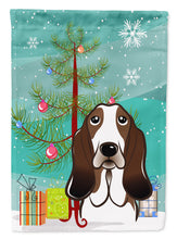 Load image into Gallery viewer, Christmas Tree And Basset Hound Garden Flag 2-Sided 2-Ply