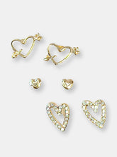 Load image into Gallery viewer, Heart Earring - Set of 3