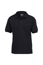 Load image into Gallery viewer, Gildan DryBlend Childrens Unisex Jersey Polo Shirt (Pack of 2) (Black)