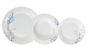 Tognana by Widgeteer Lavender 18PC Table Set: (6) 10.75" Dinner Plates, (6) 8.75" Soup Plates, (6) 7.5" Dessert Plates