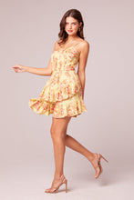 Load image into Gallery viewer, Love Child Chartreuse Ruffle Mini Dress
