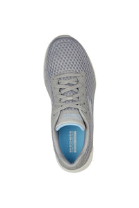 Womens/Ladies GOwalk 6 Iconic Vision Sneakers (Gray/Blue)