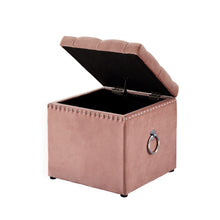 Load image into Gallery viewer, Claudia Velvet Or Linen Ottoman-Storage-Knob