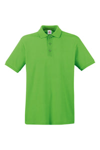 Fruit Of The Loom Premium Mens Short Sleeve Polo Shirt (Lime)