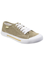 Load image into Gallery viewer, Womens/Ladies Jumpin Disco Lace Up Trainers (Gold)