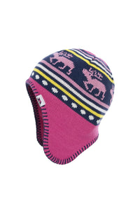 Childrens/Kids Rudolph Fairisle Pattern Winter Hat - Bubblegum Pink