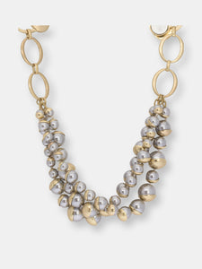 Half Moon Pearl Statement Necklace