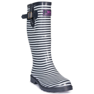 Womens/Ladies Samira Wellington Boots - Navy Stripe