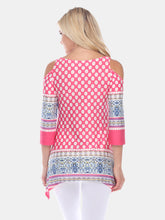 Load image into Gallery viewer, Printed Cold Shoulder Tunic