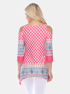 Printed Cold Shoulder Tunic